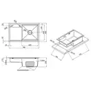Кухонна мийка Qtap D7848-R Satin 3.0/1.2 мм (QTD7848R3012) (QTD7848R3012) фото 2 Aquada.com.ua