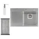 Набір 3 в 1 Qtap кухонна мийка DK6845R 3.0/1.2 мм Satin + сушарка + дозатор для миючого засобу (QTDK6845RSET3012) фото 1 Aquada.com.ua