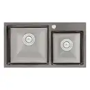 Кухонна мийка Qtap S7843BL Black 2.7/1.0 мм (QTS7843BRPVD10) (QTS7843BRPVD10) фото 1 Aquada.com.ua
