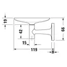 Мыльница подвесная Duravit Starck T, хром/матовое стекло (0099331000) фото 3 Aquada.com.ua