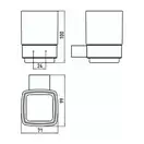 Набор аксессуаров 4-в-1 Emco Loft Black (цвет - чёрный матовый/стекло белое, матовое) (Loft Black 1) фото 6 Aquada.com.ua