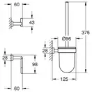 Набір аксесуарів 3 в 1 Grohe Essentials Cube New (40757001)