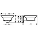 Набор аксессуаров 5-в1 Hansgrohe Logis (цвет - хром/стекло матовое, белое) (41723333) фото 6 Aquada.com.ua