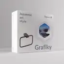 Набор аксессуаров 6-в-1 Imprese Grafiky (цвет - black nickel/стекло матовое) (GRAFIKY) фото 16 Aquada.com.ua