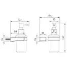 Набор аксессуаров 6-в-1 Imprese Grafiky (цвет - black nickel/стекло матовое) (GRAFIKY) фото 8 Aquada.com.ua