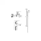 Grohe Комплект смесителей BauFlow 3 в 1 для ванной (121624S) (121624S) фото 1 Aquada.com.ua