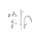 Grohe Набор смесителей BauFlow 4 в 1 для ванны и кухни (121640K) (121640K) фото 1 Aquada.com.ua