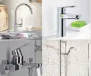 Набор смесителей для ванны 4-в-1 Grohe Bau Loop М (цвет - хром) (123225K) фото 3 Aquada.com.ua