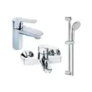 Grohe Комплект смесителей BauEdge 3 в 1 для ванной (123365S) (123365S) фото 1 Aquada.com.ua