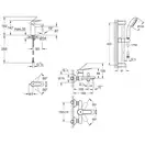 Grohe Комплект смесителей BauEdge 3 в 1 для ванной (123365S) (123365S) фото 2 Aquada.com.ua