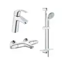 GROHE Набiр змiшувачiв EUROSMART 3 в 1, для ванни та душу з термостатом (34101TM) (34101TM) фото 3 Aquada.com.ua