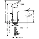 Набор смесителей для ванны 3-в-1 Hansgrohe Talis E/Crometta (цвет - чёрный матовый) (1092020) фото 6 Aquada.com.ua