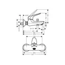 Набор смесителей для ванны 3-в-1 Hansgrohe Novus 70 (цвет - хром) (20180002) фото 3 Aquada.com.ua