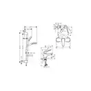 Набор смесителей для душа 3-в-1 Hansgrohe Novus (цвет - хром) (20180005)