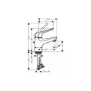 Набор смесителей для ванны 3-в-1 Hansgrohe Novus 70 (цвет - хром) (710242663) фото 2 Aquada.com.ua