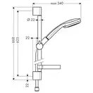Набор смесителей для душа 3-в-1 Hansgrohe Logis/Croma (цвет - хром) (71600111) фото 9 Aquada.com.ua