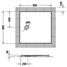 Душевой поддон 90 х 90 х 4 см Duravit Tempano, белый (720188000000000) фото 4 Aquada.com.ua