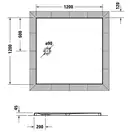 Душевой поддон 120 х 120 х 4 см Duravit Tempano, белый (720190000000000) фото 4 Aquada.com.ua