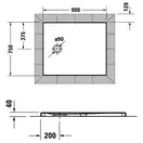 Душевой поддон 90 х 75 х 4 см Duravit Tempano, белый (720191000000000) фото 4 Aquada.com.ua