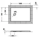 Душевой поддон 100 х 70 х 4 см Duravit Tempano, белый, с Antislip (720193000000000) фото 4 Aquada.com.ua
