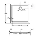 Душевой поддон Grohe 90 х 90 см, универсальный (39301000) фото 7 Aquada.com.ua