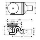Сифон для поддона Hansgrohe Raindrain 90 XXL (цвет - хром) (60067000) фото 2 Aquada.com.ua