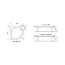 Ravak Elipso Pro Flat Душовий піддон 900х900 мм, білий (XA237711010)