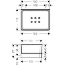 Полка стеклянная Axor Universal 150/70 для душа, chrome (42802000)