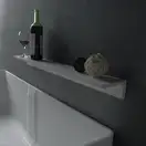 VOLLE Полочка 45*12*6,5см каменная Solid surface (18-40-114) фото 2 Aquada.com.ua