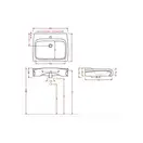 ARTCERAM Раковина Art Ceram Hi-line 60x51.5 накладная/подвесная (HIL002 01; 00) фото 3 Aquada.com.ua