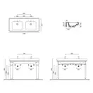 Раковина двойная Catalano Canova Royal 125 х 54 см (1125CV00) фото 3 Aquada.com.ua