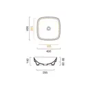 Раковина полувстраиваемая Catalano Green Lux / Colori 40 х 40 см, чёрный глянцевый (140AGRLXNE) фото 3 Aquada.com.ua