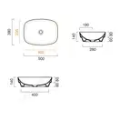 Раковина полувстраиваемая Catalano Green Lux / Colori 50 х 38 см, чёрный матовый (150AGRLXNS) фото 2 Aquada.com.ua