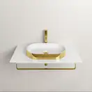 Раковина накладная на столешницу Catalano Horizon 60 х 35 см, Gold-white (160AHZBO) фото 2 Aquada.com.ua
