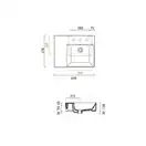 Раковина подвесная Catalano Premium Up 60 x 47 см (чаша слева) (160SVPUP00) фото 4 Aquada.com.ua