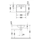 Раковина Duravit Starck 3 52,5х40 см (под столешницу) (0302490000) фото 3 Aquada.com.ua
