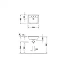 Встраиваемая раковина Duravit Starck 3 560 х 465 мм (0302560000) фото 4 Aquada.com.ua