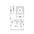 Раковина на столешницу Duravit Architec 420x420, отверстие для смесителя слева (0320420009) фото 3 Aquada.com.ua