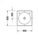 Раковина накладная на столешницу Duravit Architec 50х50 см (0320500000) фото 3 Aquada.com.ua