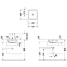 Раковина накладная на столешницу Duravit DuraStyle 43 х 43 см (0349430000) фото 4 Aquada.com.ua