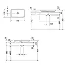 Раковина накладная на столешницу Duravit Pura Vida 69,5х41,5 см (0370700000) фото 3 Aquada.com.ua
