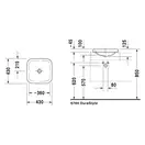 Раковина встраиваемая на столешницу сверху Duravit DuraStyle 43 х 43 мм (0372430000) фото 2 Aquada.com.ua