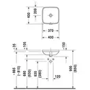 Раковина встраиваемая под столешницу Duravit DuraStyle 37 х 37мм (0373370000) фото 3 Aquada.com.ua