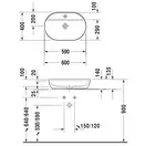 Раковина на столешницу Duravit Luv 400мм, с плоскостью для смесителя (0380600000) фото 4 Aquada.com.ua
