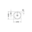 Раковина Duravit Starck 1 d=470 мм (шлифованный вариант) (0386470027) фото 3 Aquada.com.ua