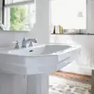 Подвесной умывальник Duravit 1930, 3 отверстие под смеситель (0438700030) фото 5 Aquada.com.ua
