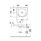 Подвесной умывальник Duravit Architec, без отверстия под смеситель (0449580000) фото 2 Aquada.com.ua