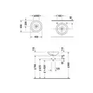 Раковина накладная на столешницу Duravit Bagnella Ø 40 см (0451400000) фото 3 Aquada.com.ua