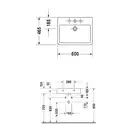Раковина накладнафя на столешницу Duravit Vero 60х46,5 см (0454600000) фото 4 Aquada.com.ua