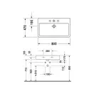 Раковина Duravit Vero 80х47 см (0454800028) фото 3 Aquada.com.ua